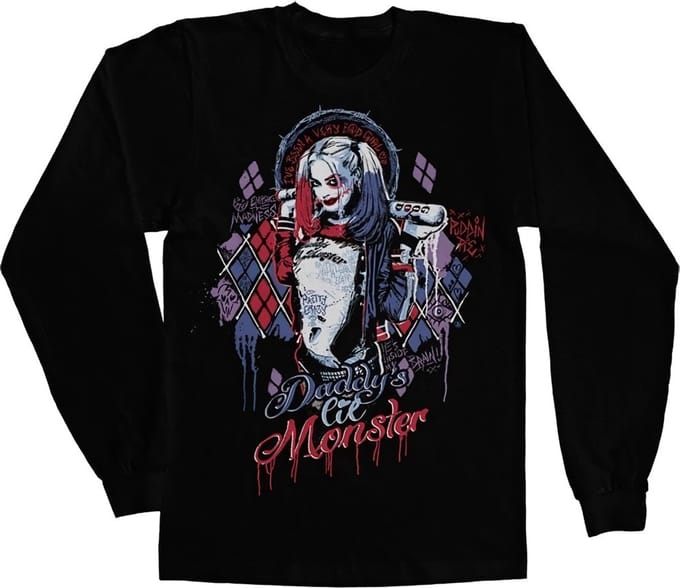 DC Comics Suicide Squad Longsleeve shirt -M- Harley Quinn Zwart