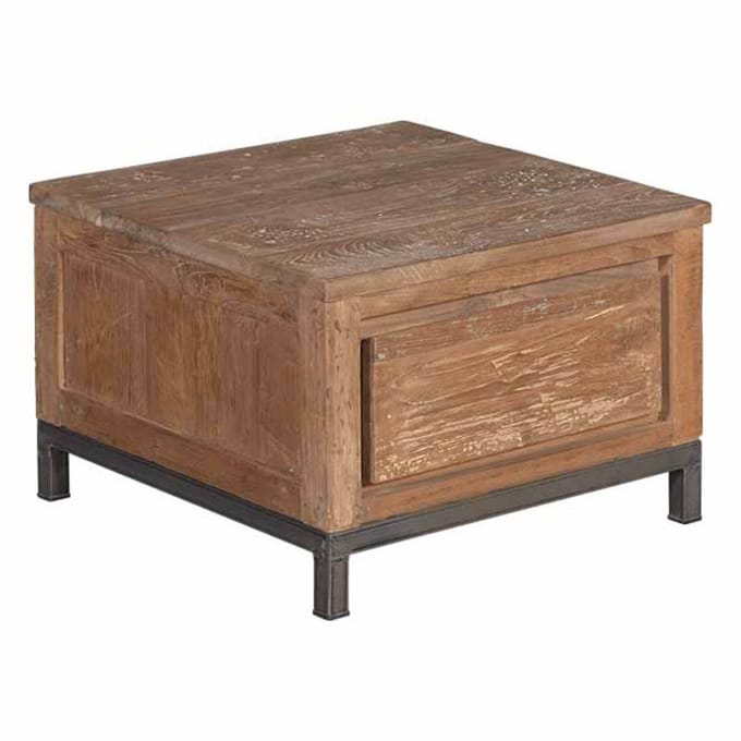 Tower Living - Venetie bijzettafel vierkant dicht - 60 cm - bruin