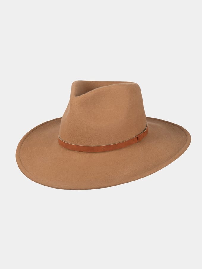 Bridgerton - Wollen hoed met brede rand - Beige