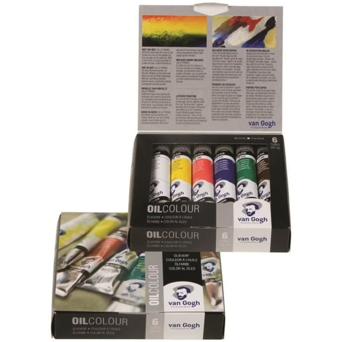 Van Gogh Olieverf starterset met 6 kleuren in tubes van 20 ml