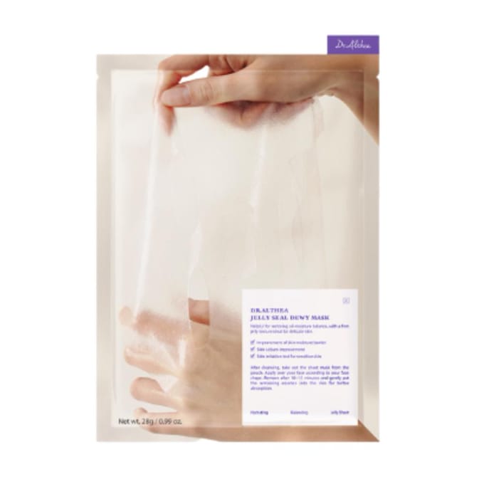 Dr. Elshea Jelly Seal Hydraterend Masker (4 vellen) – Hydraterend Glow Sheet Mask white