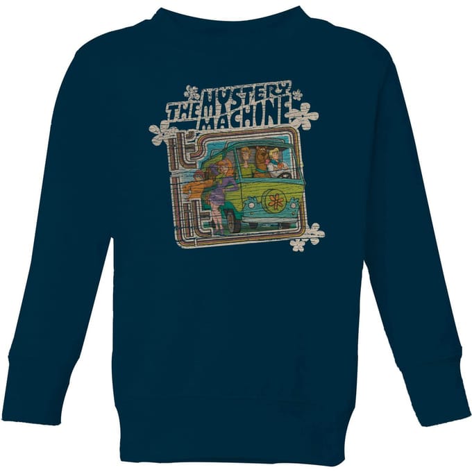 Scooby Doo Mystery Machine Psychedelic Kids' Sweatshirt - Navy - 134/140 (9-10 jaar)