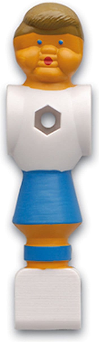 Tafelvoetbal pop Blauw/wit diameter gat 16 mm