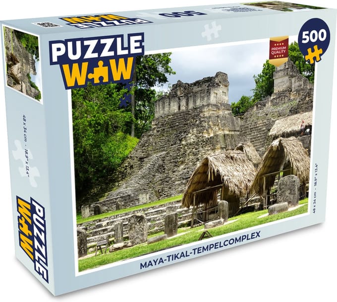 Puzzel Maya-Tikal-tempelcomplex - Legpuzzel - Puzzel 500 stukjes