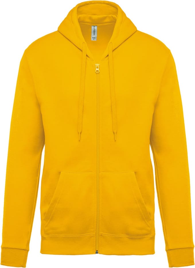 Kariban Sweater met rits en capuchon K479 - Yellow - M