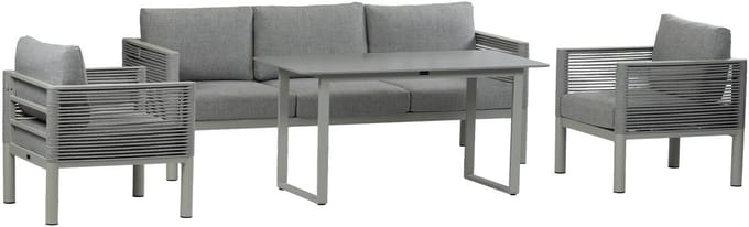 Stoel-Bank Lounge Dining Set Cuba | 3-zitsbank | Sand