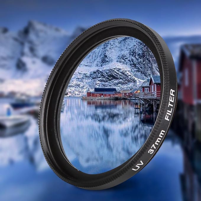 UV 37mm Beschermend Lensfilter voor YI II 4K Actiesport Camera brown