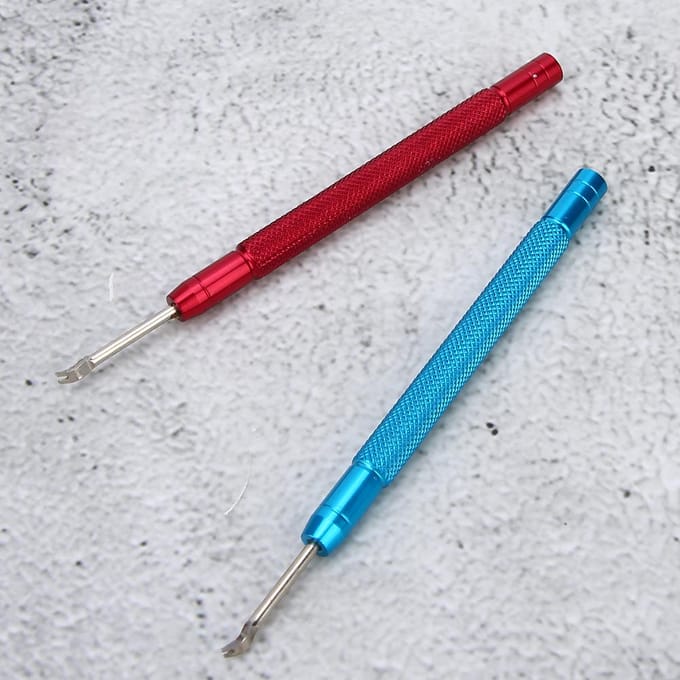 2 stuks Horlogewijzers Aandruk- en Verwijdergereedschap Horlogereparatie Accessoire (Rood Blauw) blue