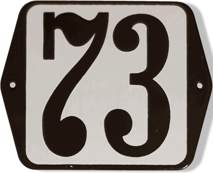 Huisnummer standaard nummer 73