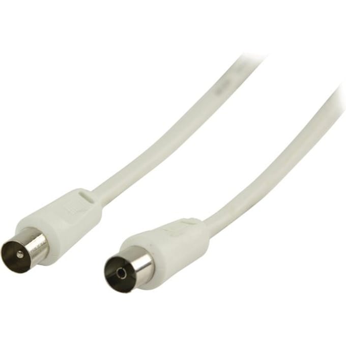 OKS Witte coaxkabel - rechte connectoren - 25 meter