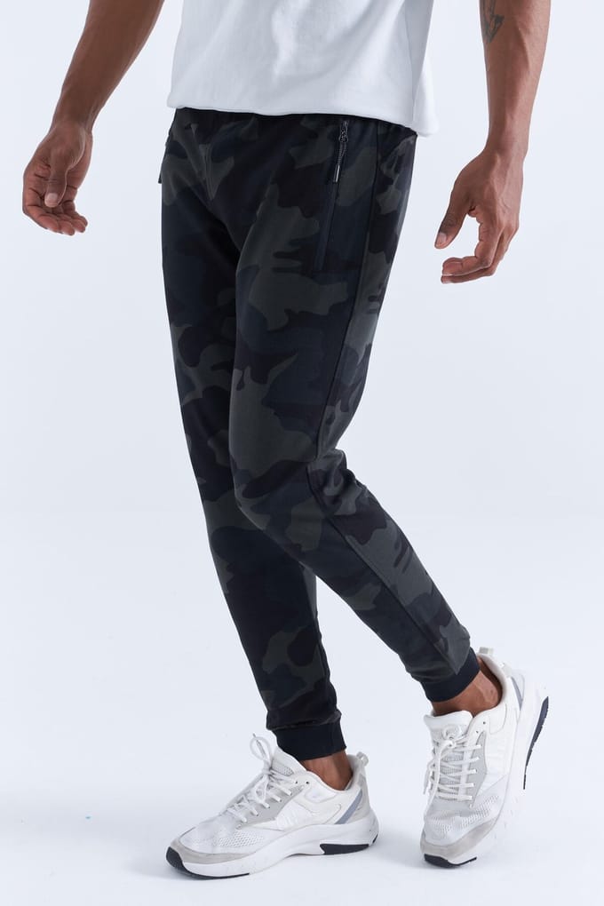 Heren Camouflage Slim Fit Joggingbroek