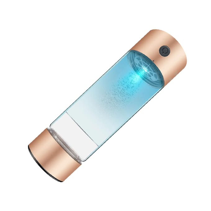 Générateur d'eau hydrogénée avec technologie PEM SPE 330 ml Bouteille d'eau hydrogénée rechargeable   Portable Riche en hydrogène or