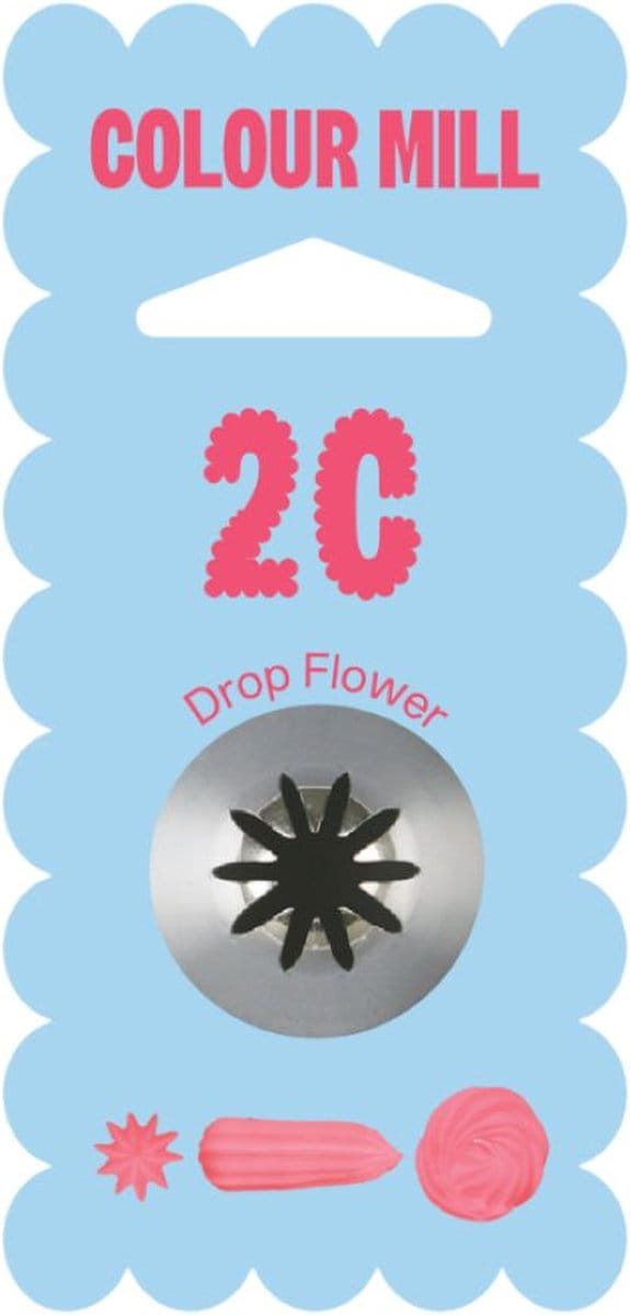 Colour Mill Piping Tip - 2C M Drop Flower - Spuitmondje Bloem