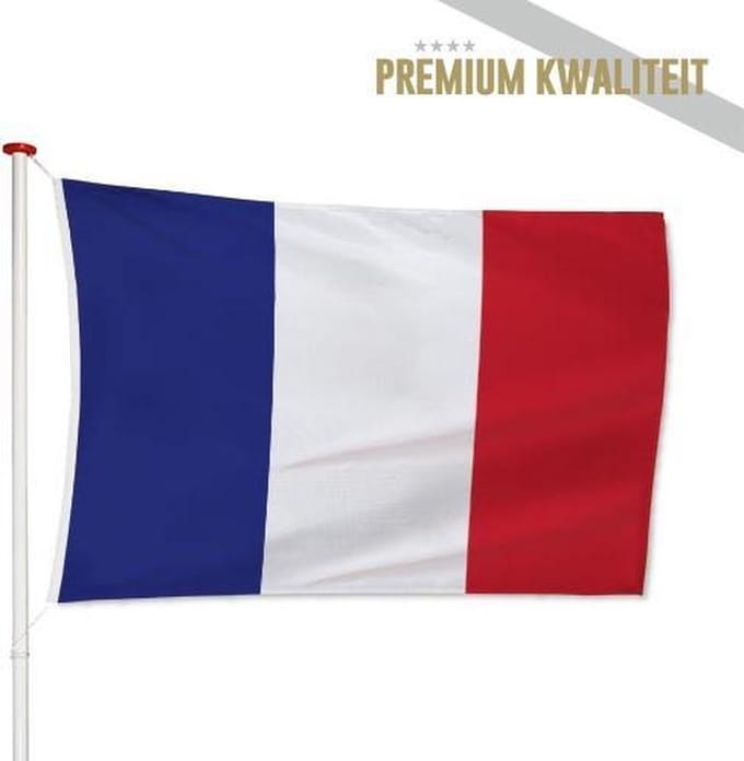 Franse Vlag Frankrijk 40x60cm - Kwaliteitsvlag - Geschikt voor buiten