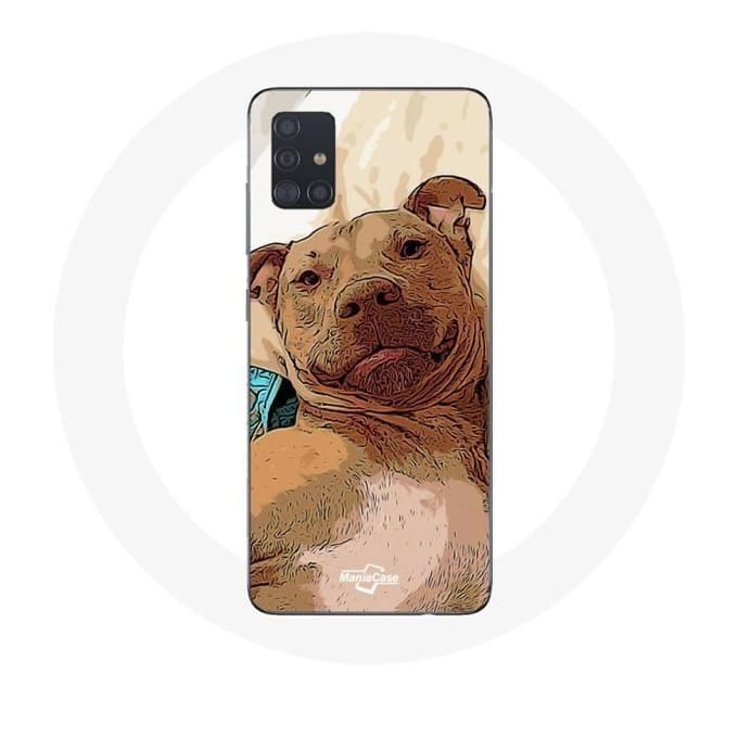 Coque - Samsung - Galaxy A51 - Souple - Marron - American Pit Bull Terrier marron