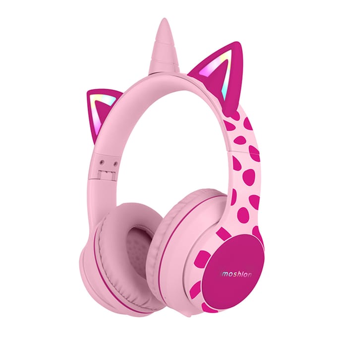 imoshion Kinder Koptelefoon Unicorn - Bluetooth en Decibelbegrenzer - Kinderkoptelefoon Draadloos en Met Draad