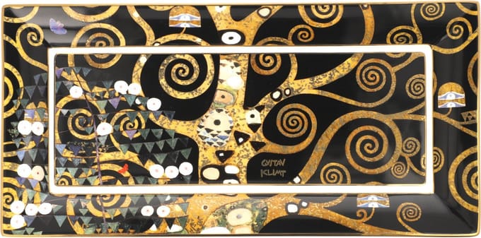 Goebel - Gustav Klimt | Schaal De Levensboom | Porselein - 24cm - met echt goud