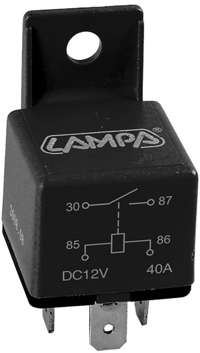 Relais 12V 30A 4 polig