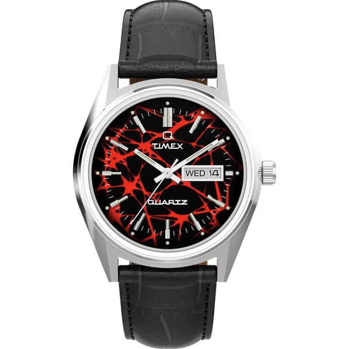 Timex Reissue TW2Y55700 Horloge - Leer - Zwart - Ø 38 mm