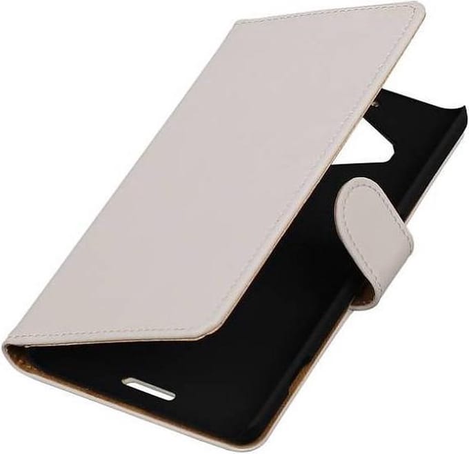 Bookstyle Wallet Case Hoesjes Geschikt voor Microsoft Lumia 950 XL Wit