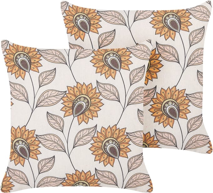 TUBEROSE - Sierkussen set van 2 - Meerkleurig - 45 x 45 cm - Polyester