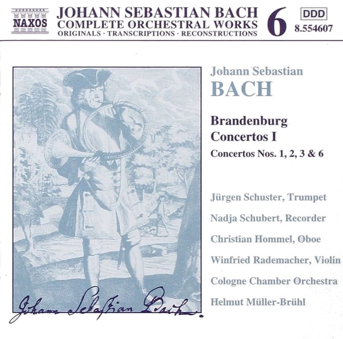 Cologne Chamber Orchestra, Helmut Müller-Brühl - J.S. Bach: Brandenburg Concertos Nos. 1,2,3,6 (CD)
