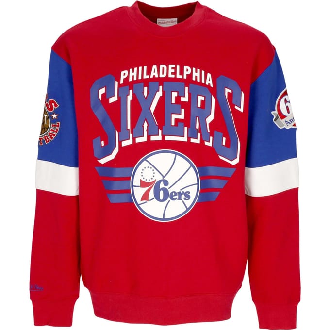 Herensweatshirt met ronde hals NBA All Over Crew 3.0 Phi76e Originele teamkleuren