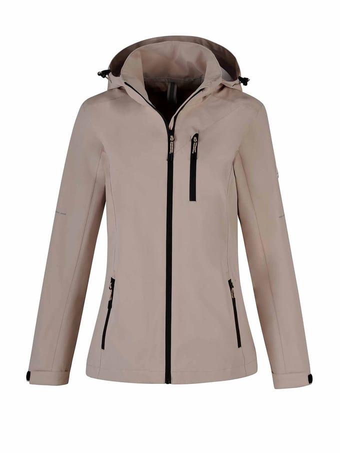 BJØRNSON Leona Regenjas - Zomerjas Dames - Winddicht - Maat 52 - Beige