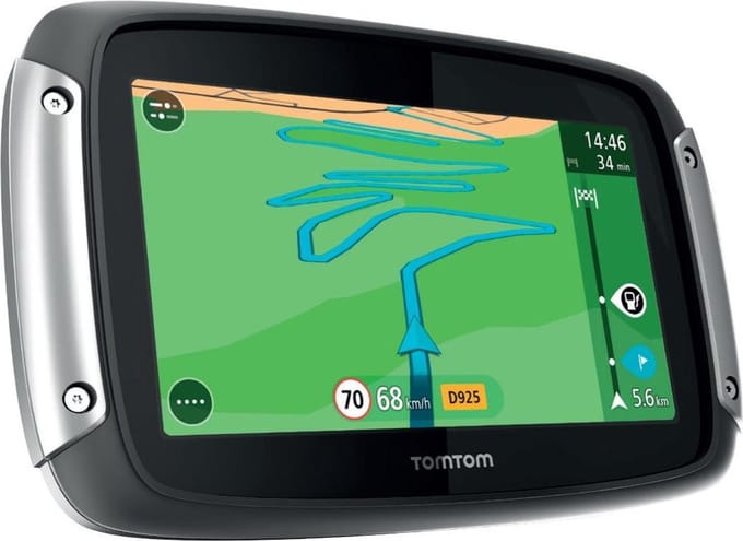 TomTom Rider 400 EU navigator -  Vast 10,9 cm (4.3") - Touchscreen - 280 g - Zwart, Zilver