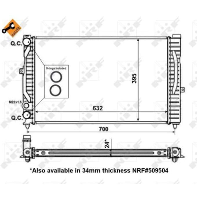 Radiator, motorkoeling NRF 56127