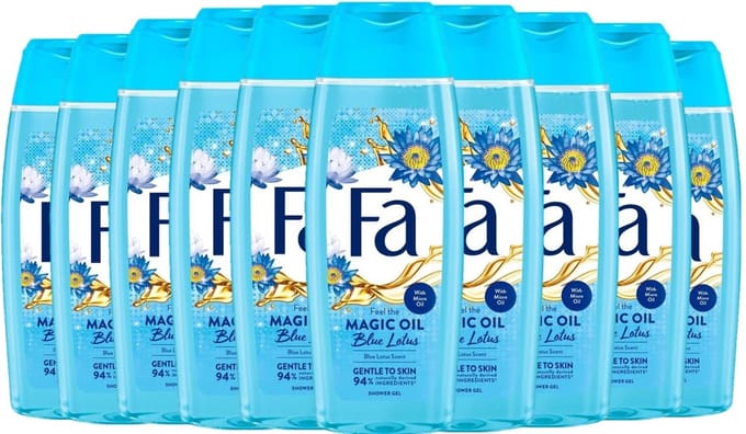 Fa Douchegel Magic Oil Blue Lotus - Voordeelverpakking 10 x 250 ml