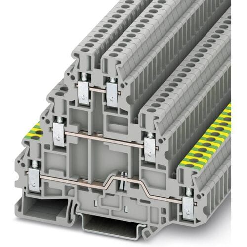 Phoenix Contact 3214301 Aardklem 3-etages 5.2 mm Schroeven Grijs 50 stuk(s)