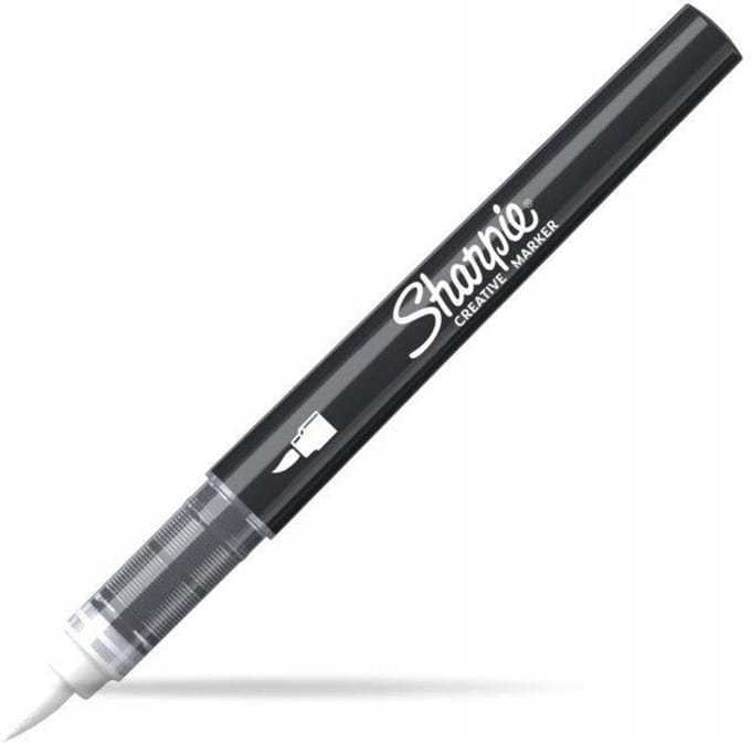 Sharpie Acryl Marker Brush Wit - Permanente Verf, Waterdicht