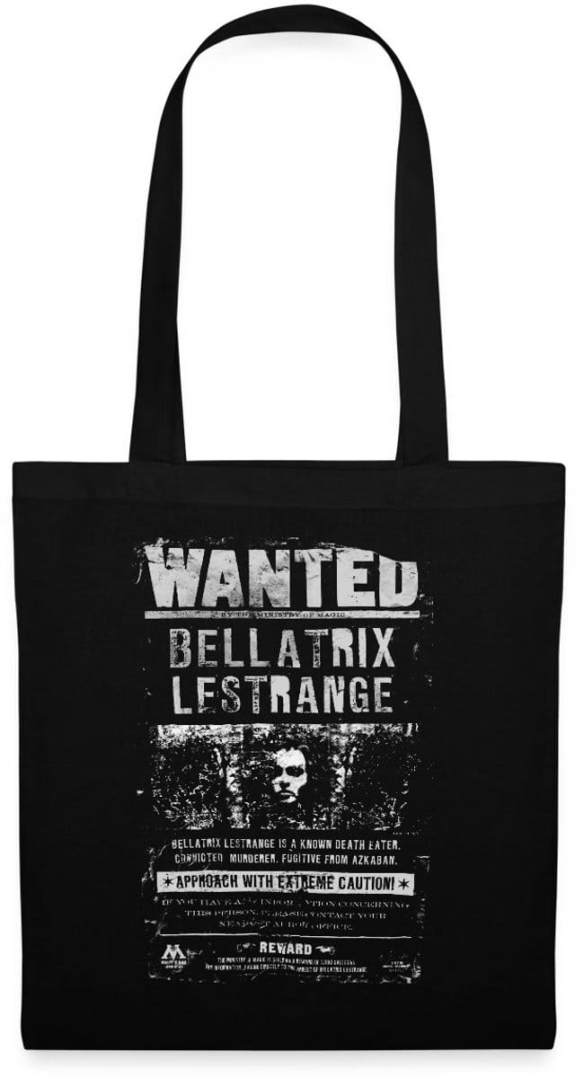 Harry Potter Bellatrix Lestrange Wanted Poster Tas Van Stof Schoudertas