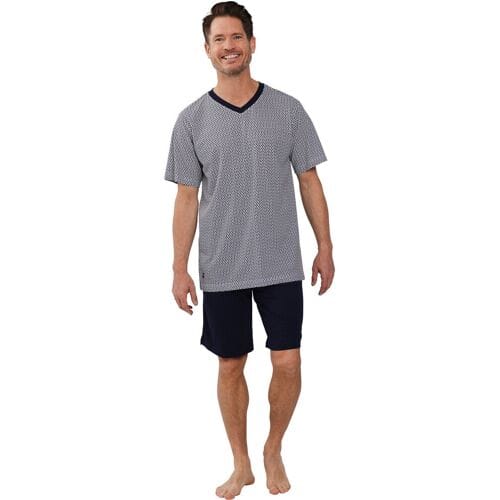 Pastunette Shortama Blue Breeze - Katoen/Modal - Blauw/Wit - Maat S