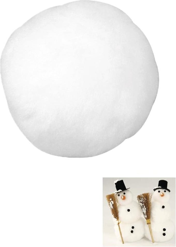 Rayher Hobby Sneeuwballen - 24x stuks - wit - D6 cm - acryl - sneeuwversiering - winter