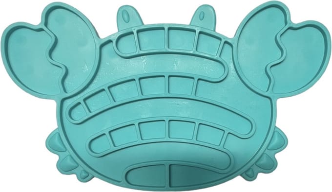 JU&MP Likmat - Voerpuzzel Kat - Slow Feeder - Anti Schrokbak - Krab - Blauw