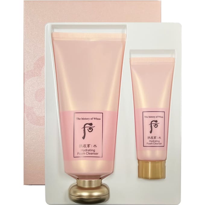 The history of whoo Hydrating Foam Cleanser Special Set 2 items +RANDOM GIFT white