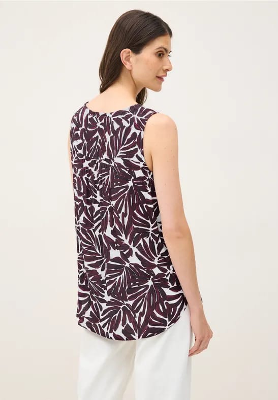 Gedessineerde blouse top