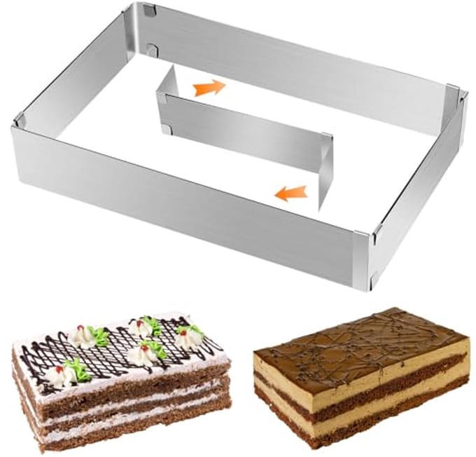 Verstelbaar Bakframe - Roestvrij Staal voor Cake en Gelaagde Taarten