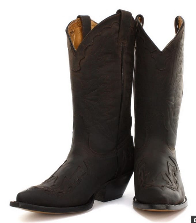 Grinders Unisex bruin lederen cowboylaarzen-Arizona HI