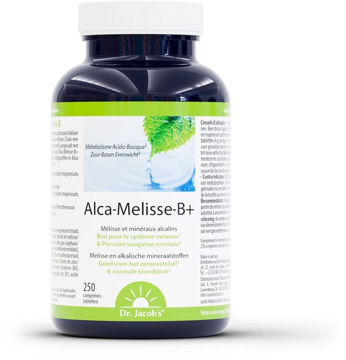 Dr. Jacobs Alca-Melisse - B+ Poeder - Citroenmelisse, Magnesium & Vitamine B-Complex - Ontspanning, Zenuwstelsel & Energieondersteuning - 300 g
