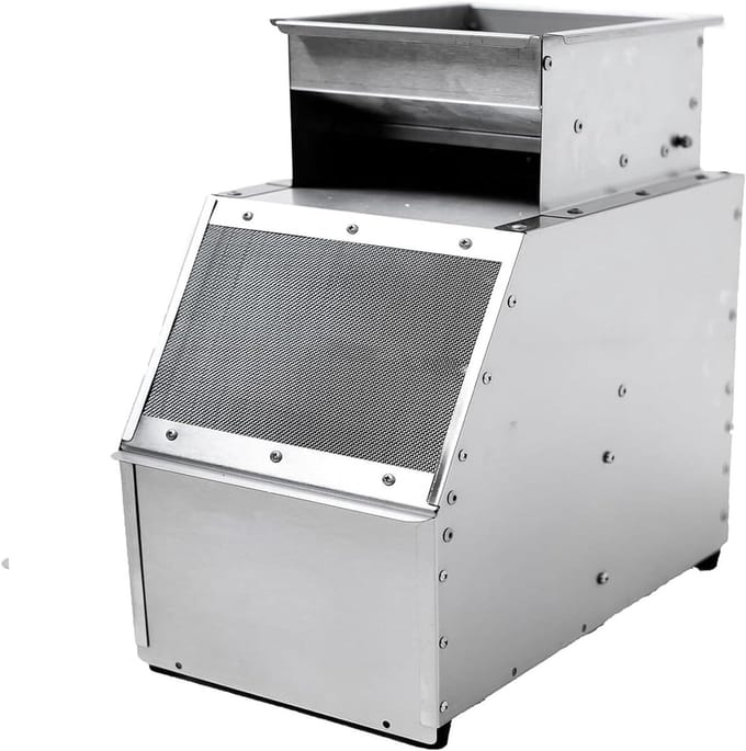 Elektrische Graanreiniger - Graan Sorteerder - Graan Zaden Scheiden - Instelbare Uitlaat - 40 x 19 x 39 cm - Zilver