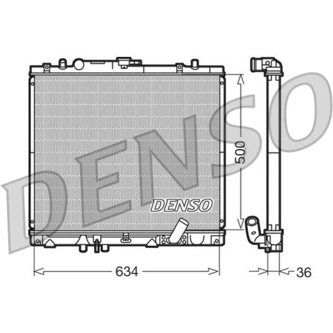 Radiator, motorkoeling DENSO DRM45020