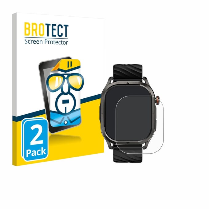 BROTECT - Screenprotector voor Kospet Magic P10 1.96" - Folie Beschermfolie transparant 2 Stuks