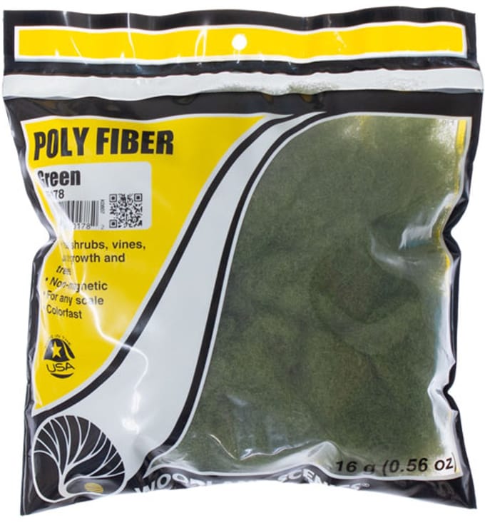 Woodland Scenics - Poly fiber, groen - FP178