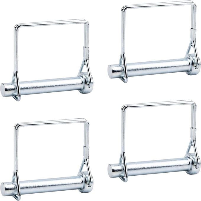 Draadborgpen, 4 stuks 10 mm koolstofstalen asborgpen met vierkante lus voor Track Farm gazon (10 × 60 mm)