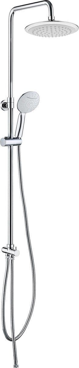 Tiger Luvia Doucheset - Regendouche Ø 20 cm - Handdouche Ø 12 cm - 2 standen - Chroom