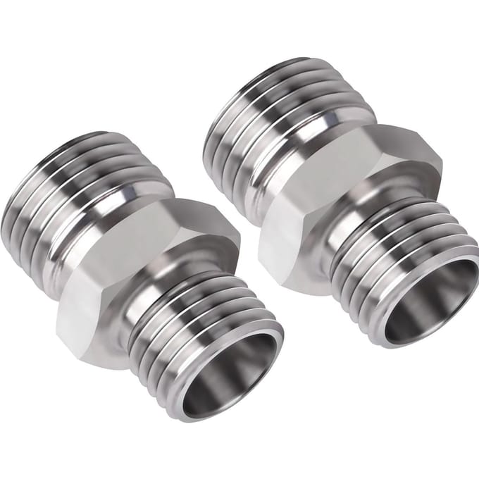 2 Pièces M14 vers M16 Raccord de Tuyau Adapté pour Mini-Pelle AGT Connecteur Fileté de Tuyau Hydraulique