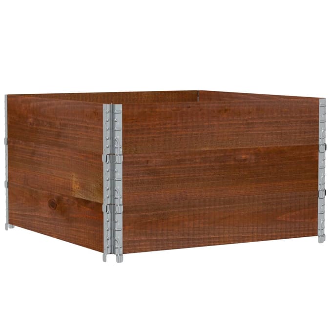 vidaXL - Palletopzetranden - 3 - st - 100x100 - cm - massief - grenenhout - bruin